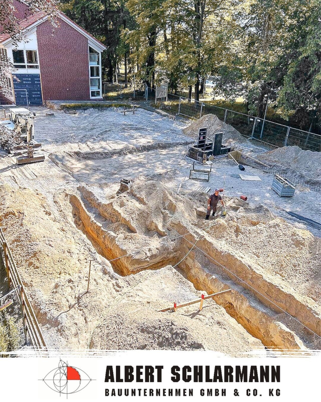 Aktuell entsteht auf dem Gelände der Landesfeuerwehrschule ein neues Bettenhaus – und wir freuen uns, Teil dieses wichtigen Bauvorhabens zu sein! Image 2